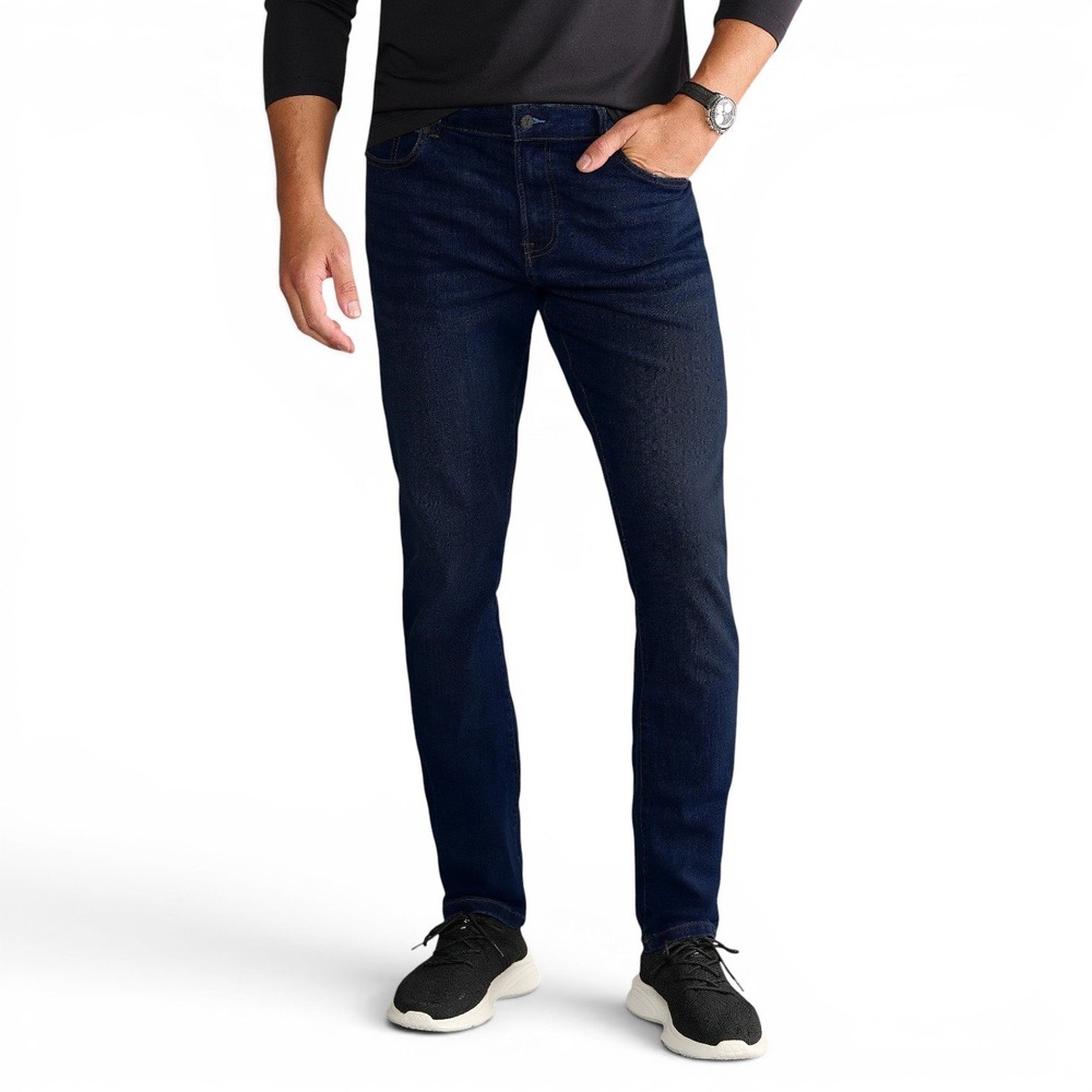 Twillory Technical Denim‎ Jeans Mens 33x32 Dark Indigo Trim Fit Performance Tech